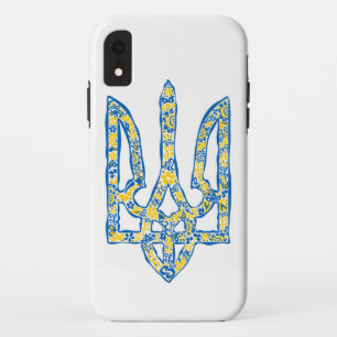 Oekraïens nationaal embleem trident tryzub etnical iPhone XR hoesje