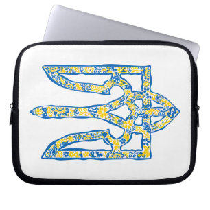 Oekraïens nationaal embleem trident tryzub etnical laptop sleeve