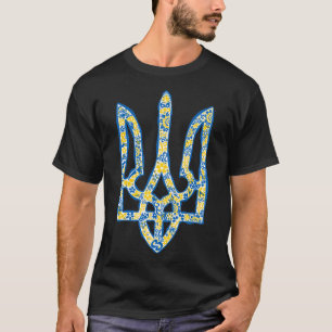 Oekraïens nationaal embleem trident tryzub etnical t-shirt