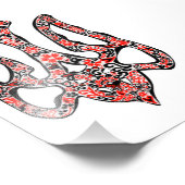 Oekraïens nationaal embleem trident tryzub gestili foto afdruk (Hoek)