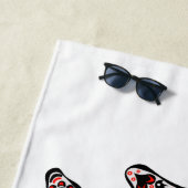 Oekraïens nationaal embleem trident tryzub gestili strandlaken (In situ)