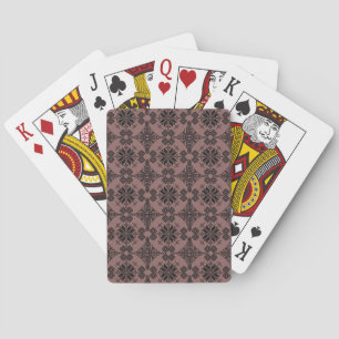 Oekraïens patroon bruin en zwart pokerkaarten