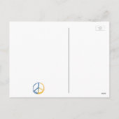 Oekraïens - PEACE-symbool Onderteken Oekraïne Colo Feestdagenkaart (Achterkant)