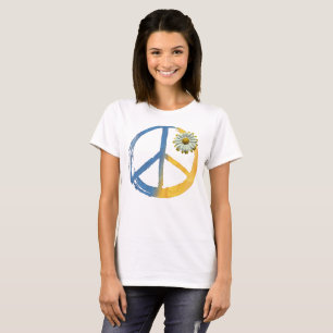 Oekraïens - PEACE Symbool Teken Madeliefje Oekraïn T-shirt