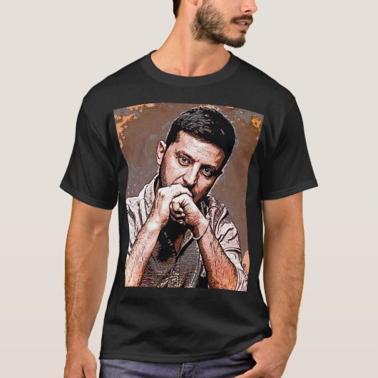 Oekraïens President Volodymyr Zelenskyy Art Effect T-shirt (Voorkant)