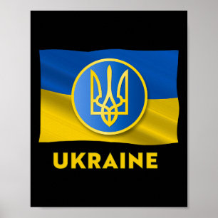 Oekraïens staats symbool - Oekraïense vlag Poster
