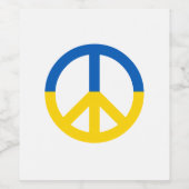 Oekraïens symbool voor blauw geel vlaggensymbool wijn etiket (Enkel label)