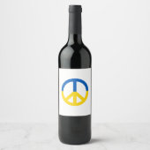 Oekraïens symbool voor blauw geel vlaggensymbool wijn etiket (Voorkant)