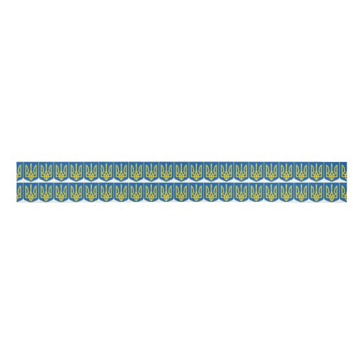 Oekraïens Tryzub Grosgrain Lint (Voorkant)