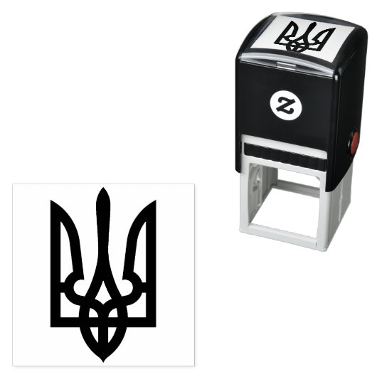 Oekraïens Tryzub Zelfinktende Stempel (In situ)