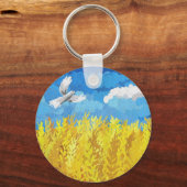 Oekraïens vlaggenlandschap sleutelhanger (Voorkant)