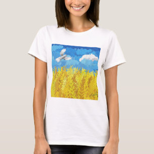 Oekraïens vlaggenlandschap t-shirt