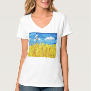 Oekraïens vlaggenlandschap t-shirt