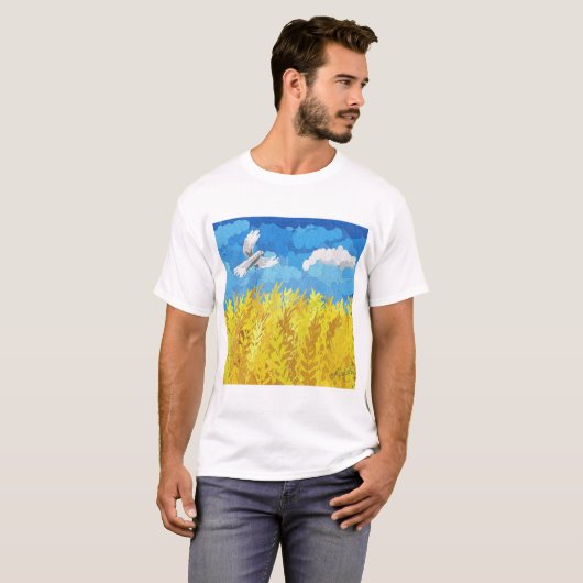 Oekraïens vlaggenlandschap t-shirt (Voorkant volledig)