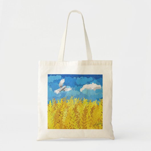Oekraïens vlaggenlandschap tote bag (Voorkant)