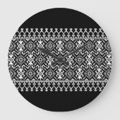 Oekraïens Vyshyvanka: Etnisch Ornament fusie Grote Klok (Voorkant)