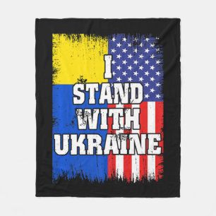  Oekraïense Amerikaanse vlag Patriottisch Fleece Deken