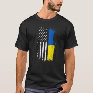 Oekraïense Amerikaanse vlag T - Pride Ukraine USA T-shirt