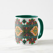 Oekraïense beker met versiering mok (Voorkant rechts)