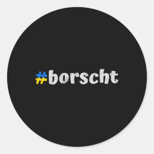 Oekraïense Borsjtsj Grappig Oekraïne Traditioneel Ronde Sticker