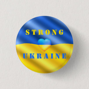 Oekraïense Buttonnen steunen Oekraïne Ronde Button 3,2 Cm