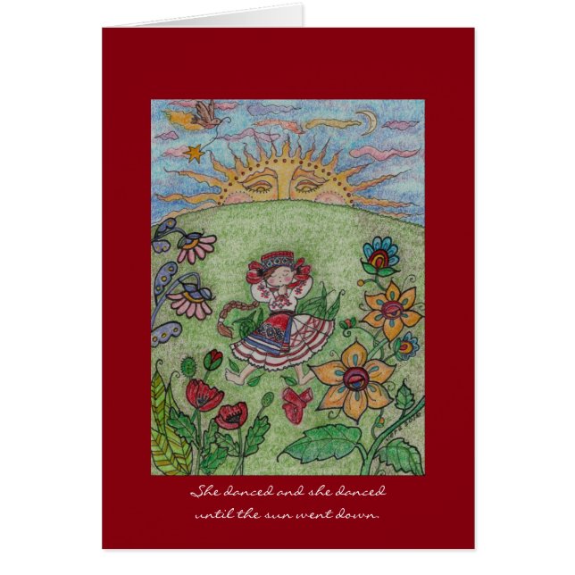 Oekraïense danseres, tot de zon de volkskunst omla (Voorkant)