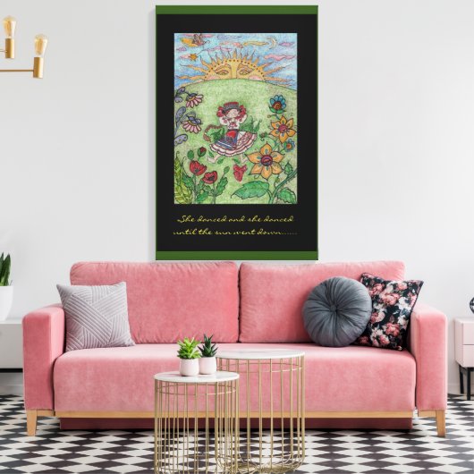 Oekraïense dansers Folk Art Canvas Afdruk (Insitu (Woonkamer))