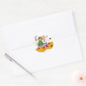 Oekraïense dansles vandaag! ronde sticker (Envelop)