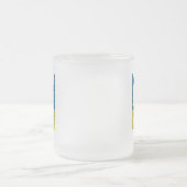 Oekraïense driekleurige getextureerde vlag van Oek Matglas Koffiemok (Center)