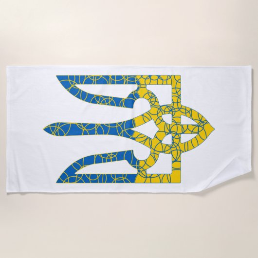 Oekraïense driekleurige getextureerde vlag van Oek Strandlaken (Voorkant)