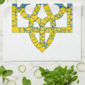 Oekraïense driekleurige getextureerde vlag van Oek Theedoek (Gevouwen)