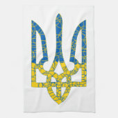 Oekraïense driekleurige getextureerde vlag van Oek Theedoek (Verticaal)