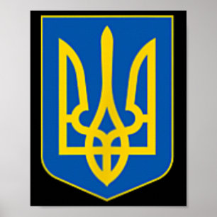 Oekraïense drietand embleem wapen logo poster