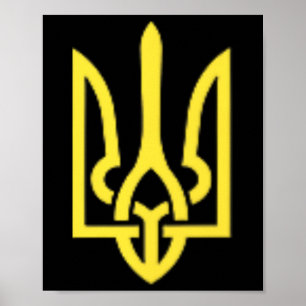 Oekraïense Drietand - Oekraïne Tryzub Symbool Poster