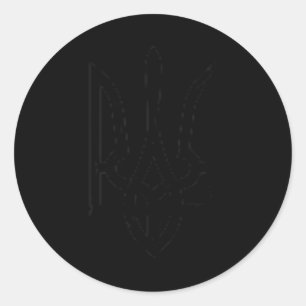 Oekraïense drietand symbool - Oekraine Tryzub  Ronde Sticker