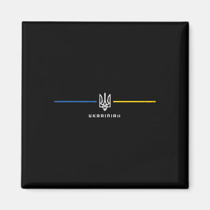 Oekraïense Drietand Ukaine Lijnen Tryzub Symbool M Magneet