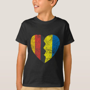 Oekraïense Duitse Vlag Hart Duitsland Oekraïne Vla T-shirt