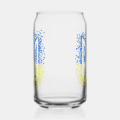 Oekraïense embleem drietand tryzub verstrooiing ha blikvorm glas (Links)