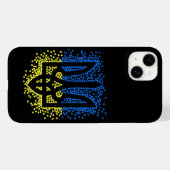 Oekraïense embleem drietand tryzub verstrooiing ha Case-Mate iPhone case (Achterkant (horizontaal))