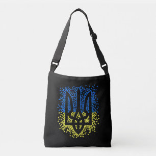 Oekraïense embleem drietand tryzub verstrooiing ha crossbody tas