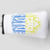 Oekraïense embleem drietand tryzub verstrooiing ha golfheadcover (Voorkant)