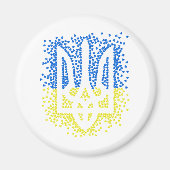 Oekraïense embleem drietand tryzub verstrooiing ha magneet (Voorkant)