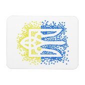 Oekraïense embleem drietand tryzub verstrooiing ha magneet (Horizontaal)