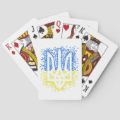 Oekraïense embleem drietand tryzub verstrooiing ha pokerkaarten (Achterkant)