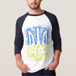 Oekraïense embleem drietand tryzub verstrooiing ha t-shirt
