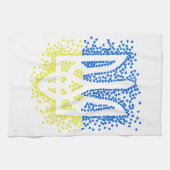 Oekraïense embleem drietand tryzub verstrooiing ha theedoek (Horizontaal)