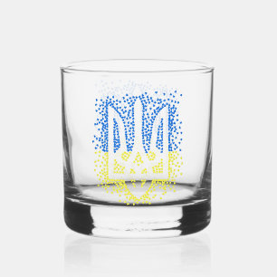 Oekraïense embleem drietand tryzub verstrooiing ha whisky glas
