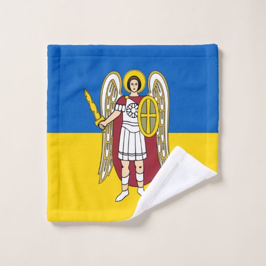 Oekraïense en Kiev - wapenschild, Oekraïense vlag Bad Handdoek (Wasdoekje)