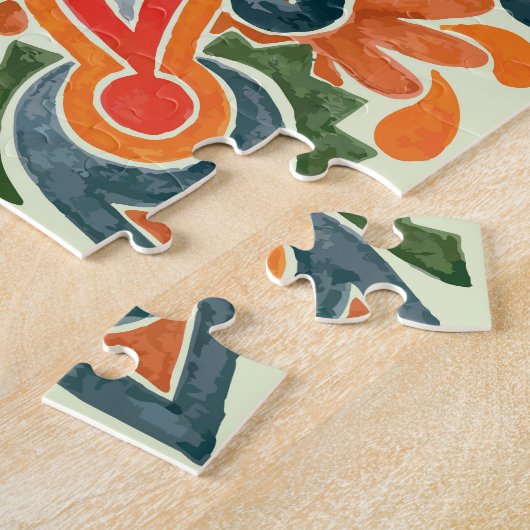 Oekraïense etnische bloem, handgetekende marker. legpuzzel (Zijkant)