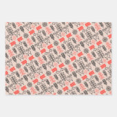 Oekraïense folk bloemen en dier patroon. Oekraïne Inpakpapier Vel (Voorkant 3)